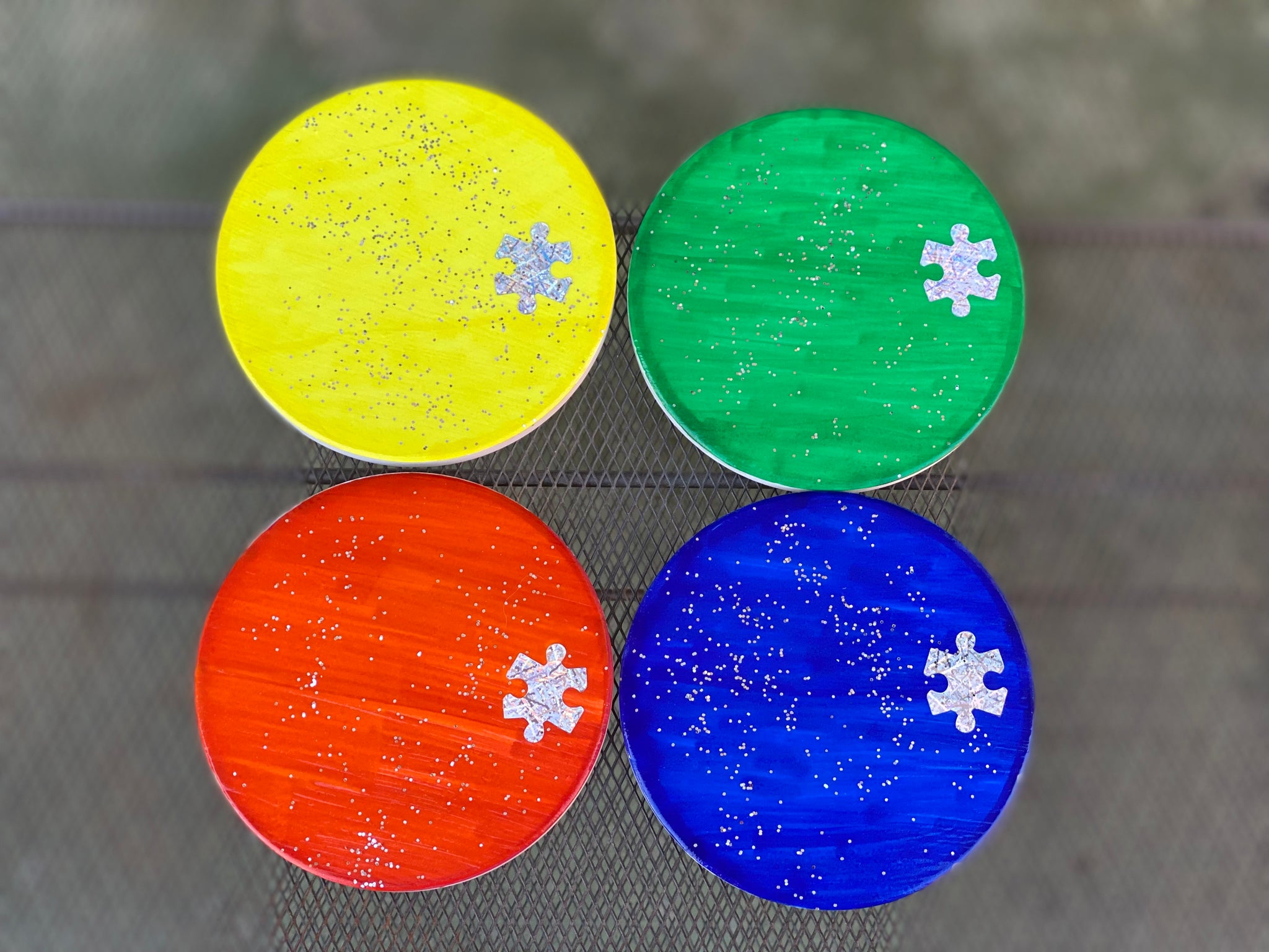 Autism Awareness Round Coaster
