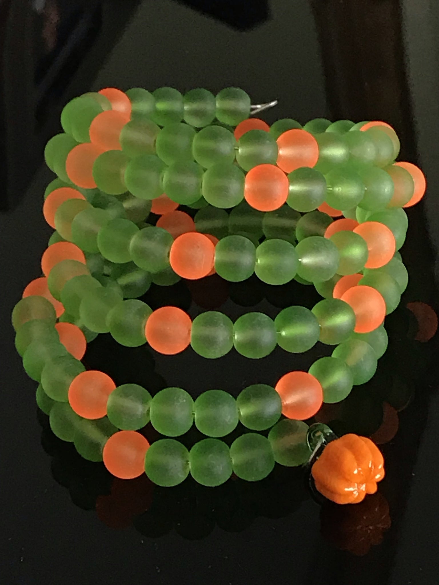 Sea glass beads on memory wire a Holiday Gifts Collection