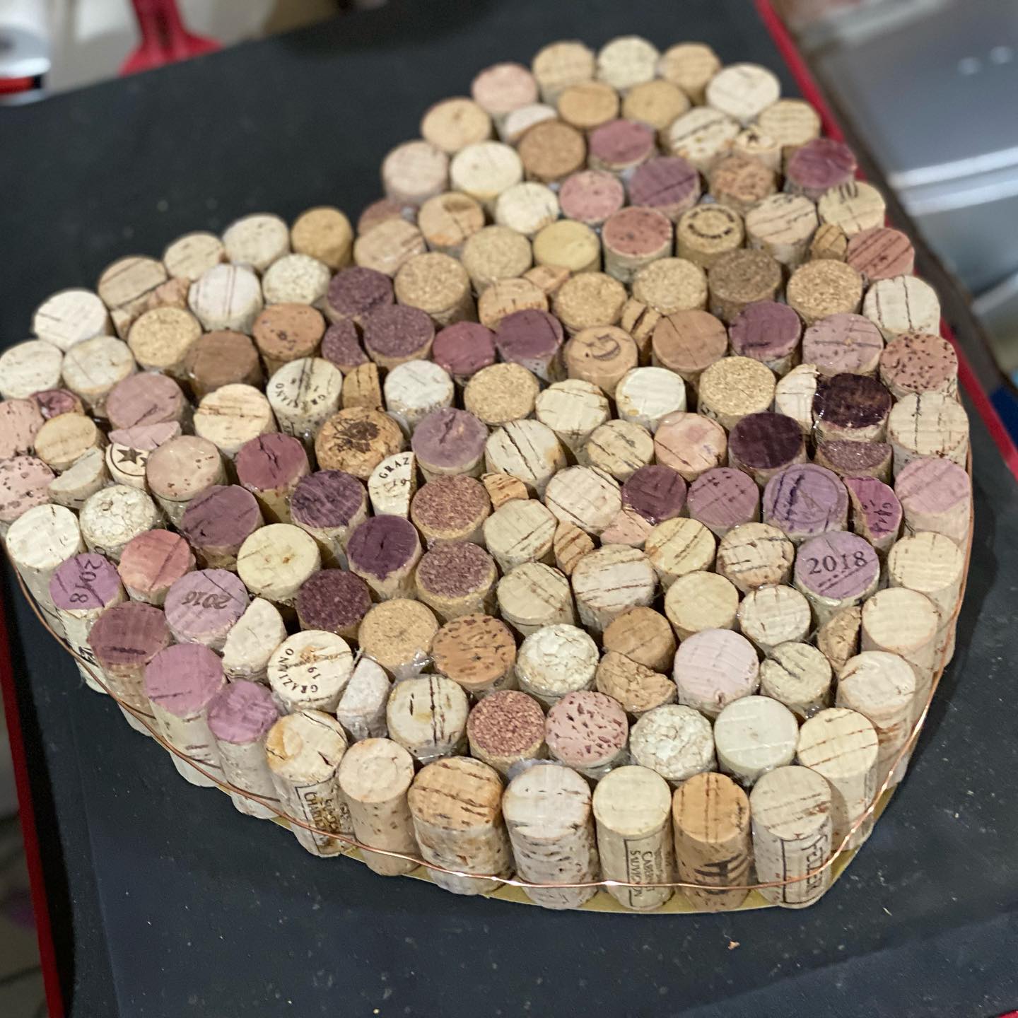 Siri made a heart with Wine Corks