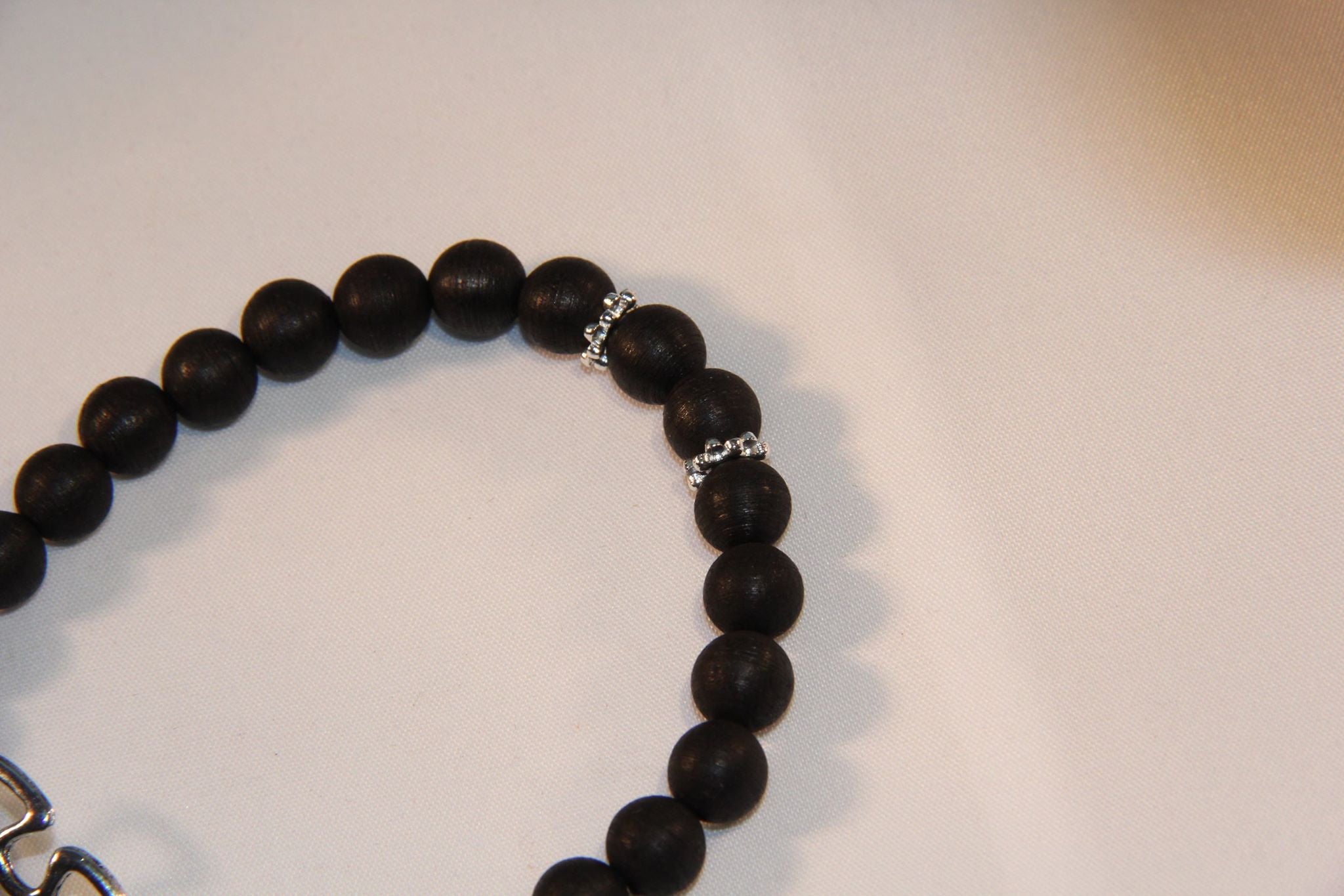 Black wood bracelet with Autism charm