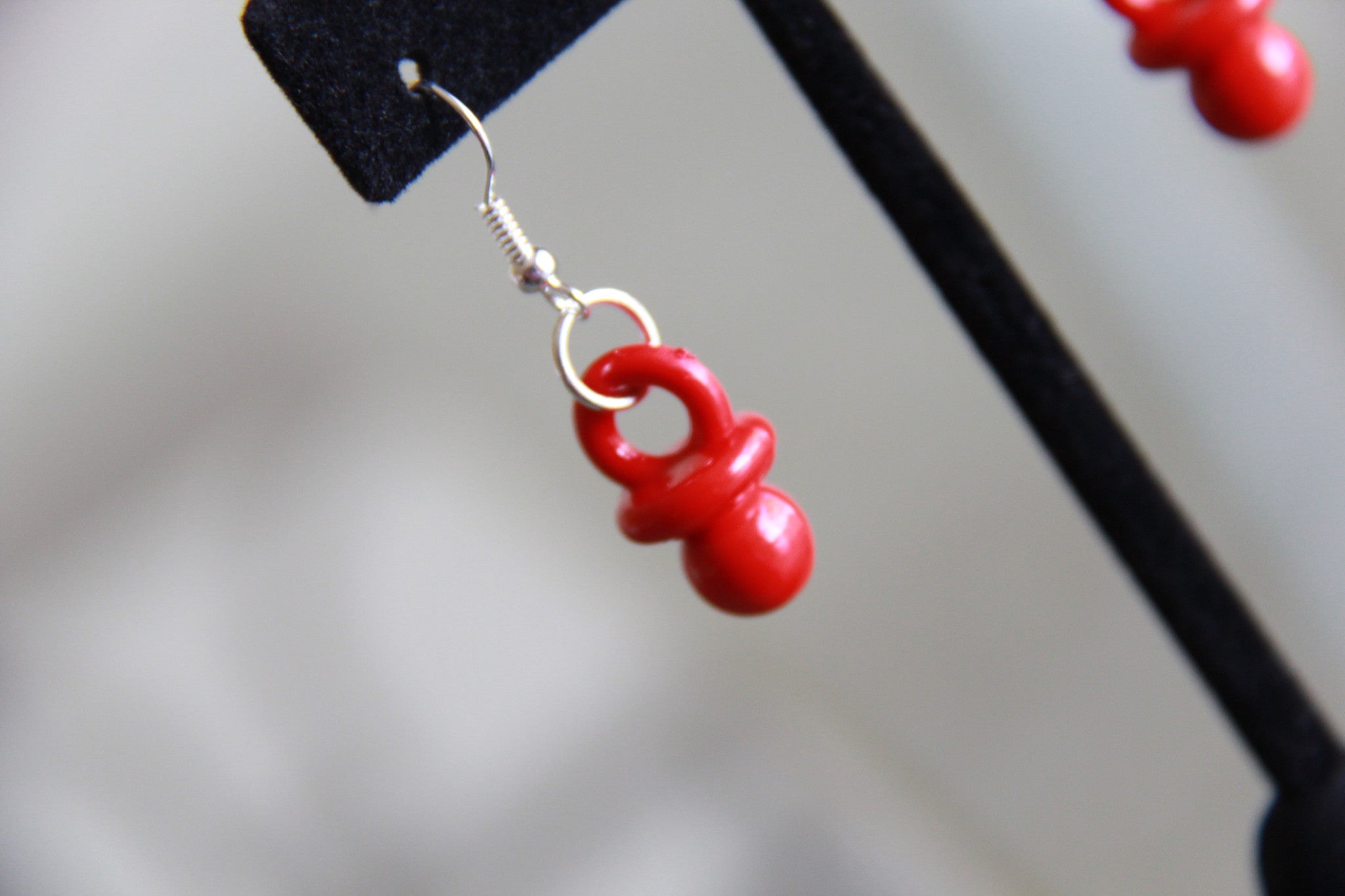 Bubblegum pacifier beads ear rings